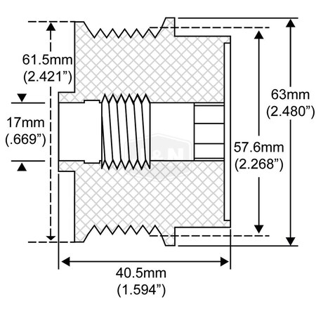 Aftermarket JAndN Electrical Products Pulley 206-48018-JN